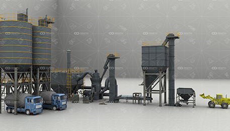 Bản đồ 3D nhà máy nghiền bột than đá LM