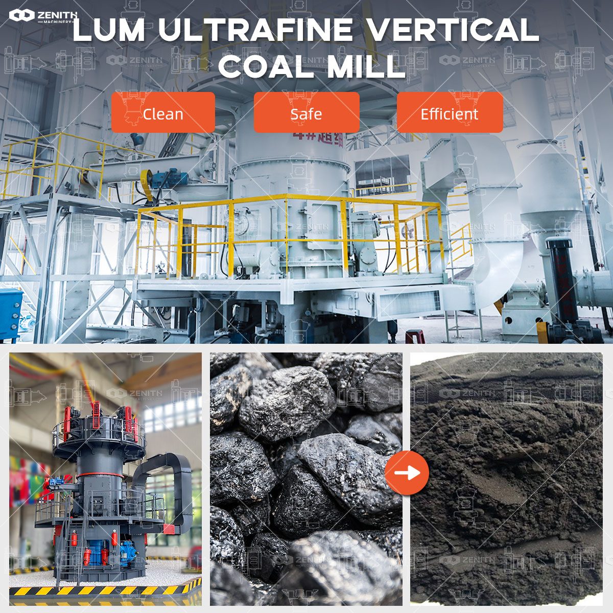 Máy nghiền trục đứng siêu mịn LUM cho bột talc mỹ phẩm