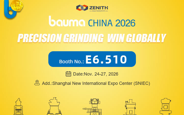 Zenith Tham Dự bauma CHINA 2026 – Gian Hàng E6.510, 24–27/11/2026 Tại Thượng Hải